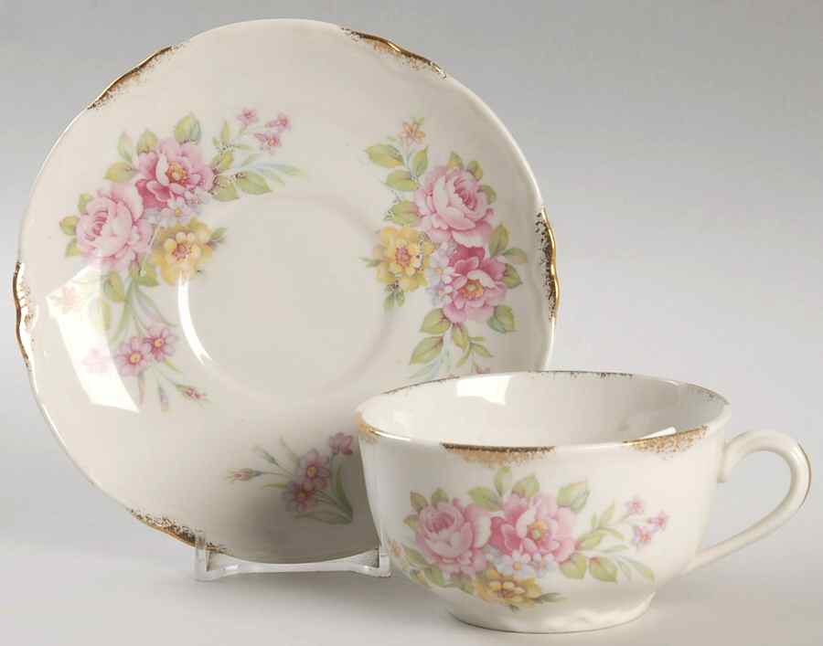 Rosemont Flat Cup & Saucer Set by Warwick-1