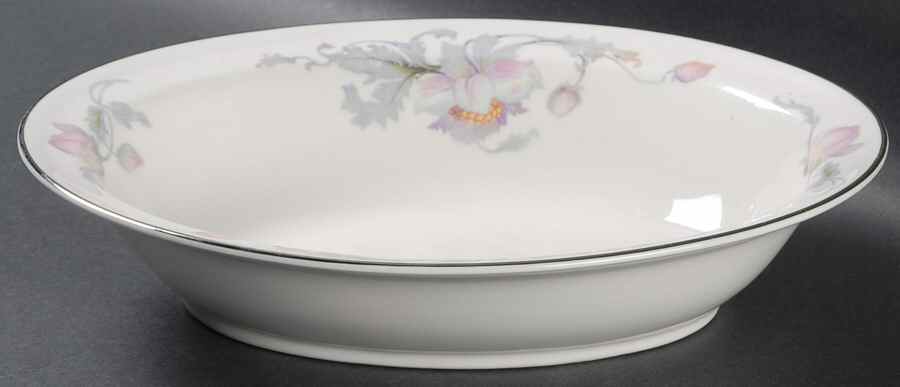 Silver Poppy 10" Oval Vegetable Bowl by Warwick-1