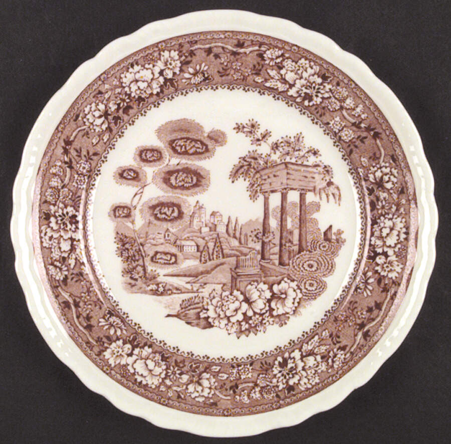 Tudor Rose Pink Dinner Plate by Warwick-1