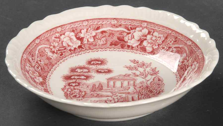 Tudor Rose Pink Fruit/Dessert (Sauce) Bowl by Warwick-1