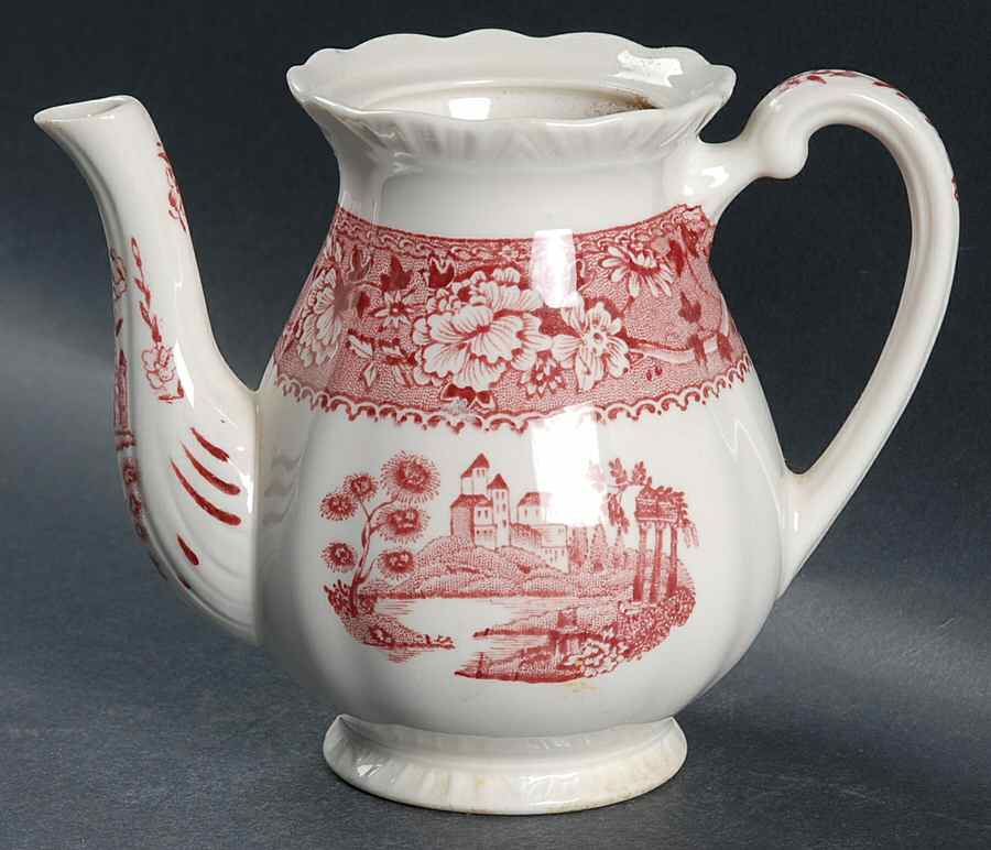 Tudor Rose Pink Mini Coffee Pot No Lid by Warwick-1