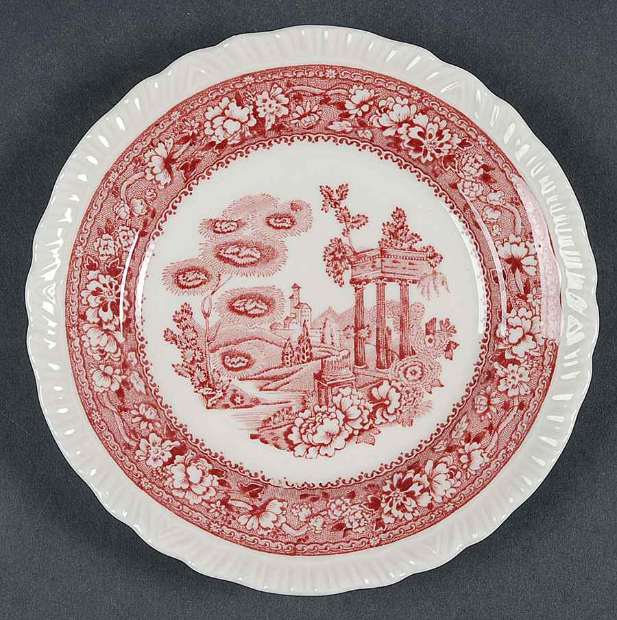 Tudor Rose Pink Bread & Butter Plate by Warwick-1