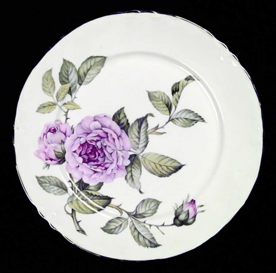 Venetian Rose Platinum Dinner Plate by Warwick-1