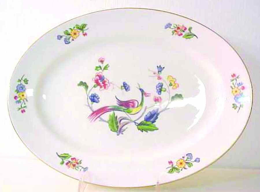 Chinese Bird 12" Oval Serving Platter by Warwick-1
