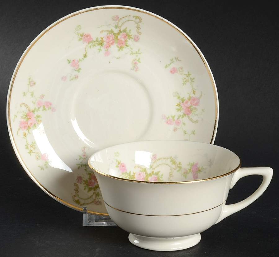 A9323 Footed Cup & Saucer Set by Warwick-1