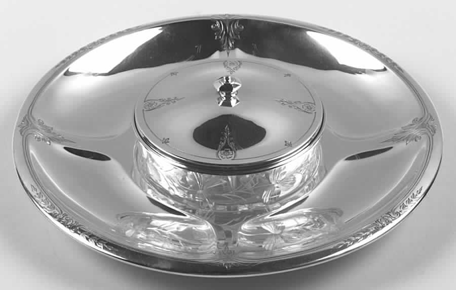 Sterling Hollowware Sterling Relish with Glass Liner by Wallace Silver-1