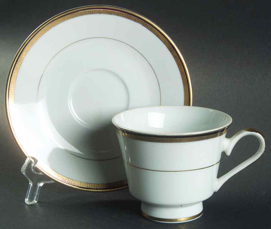 Empire Footed Cup & Saucer Set by Westbrook-1