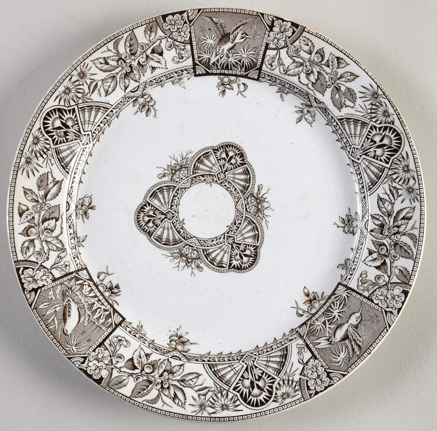 Alexandria Brown (Smooth) Luncheon Plate by Wallis Gimson-1