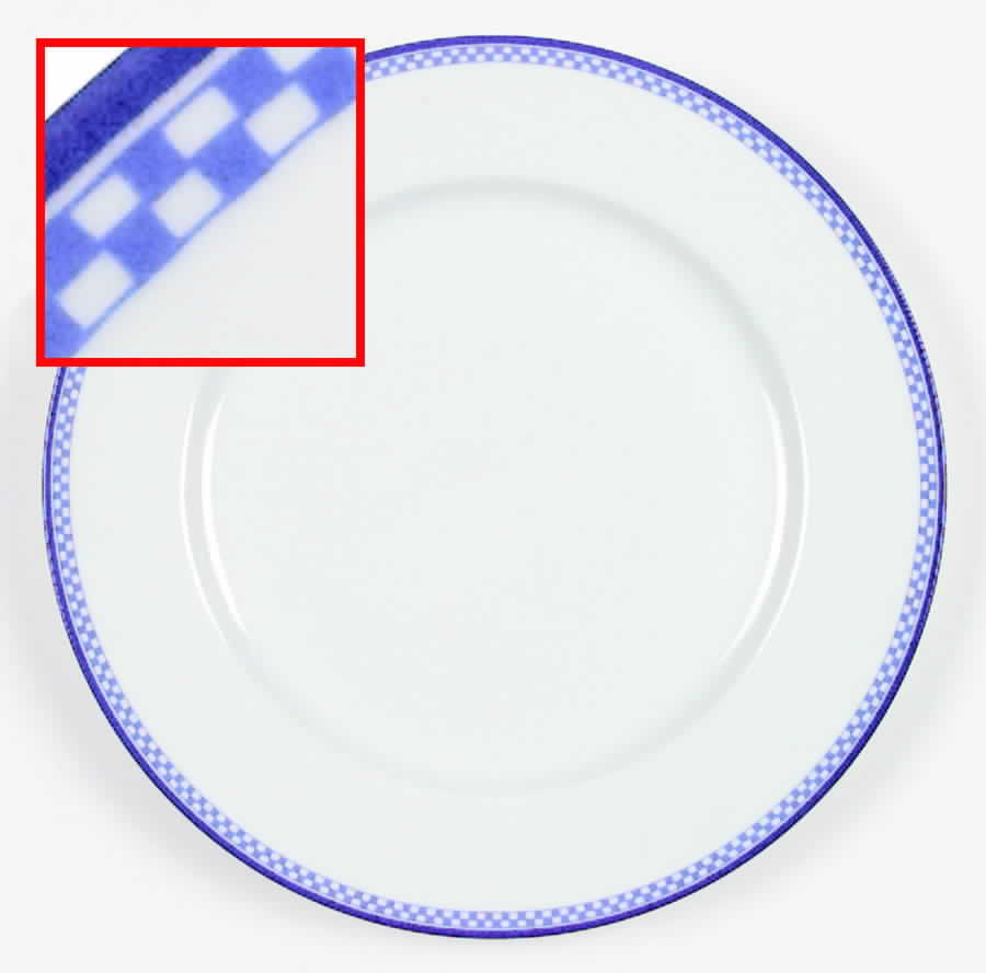 American Bistro Blue and Lt Blue Dinner Plate by Woodmere-1