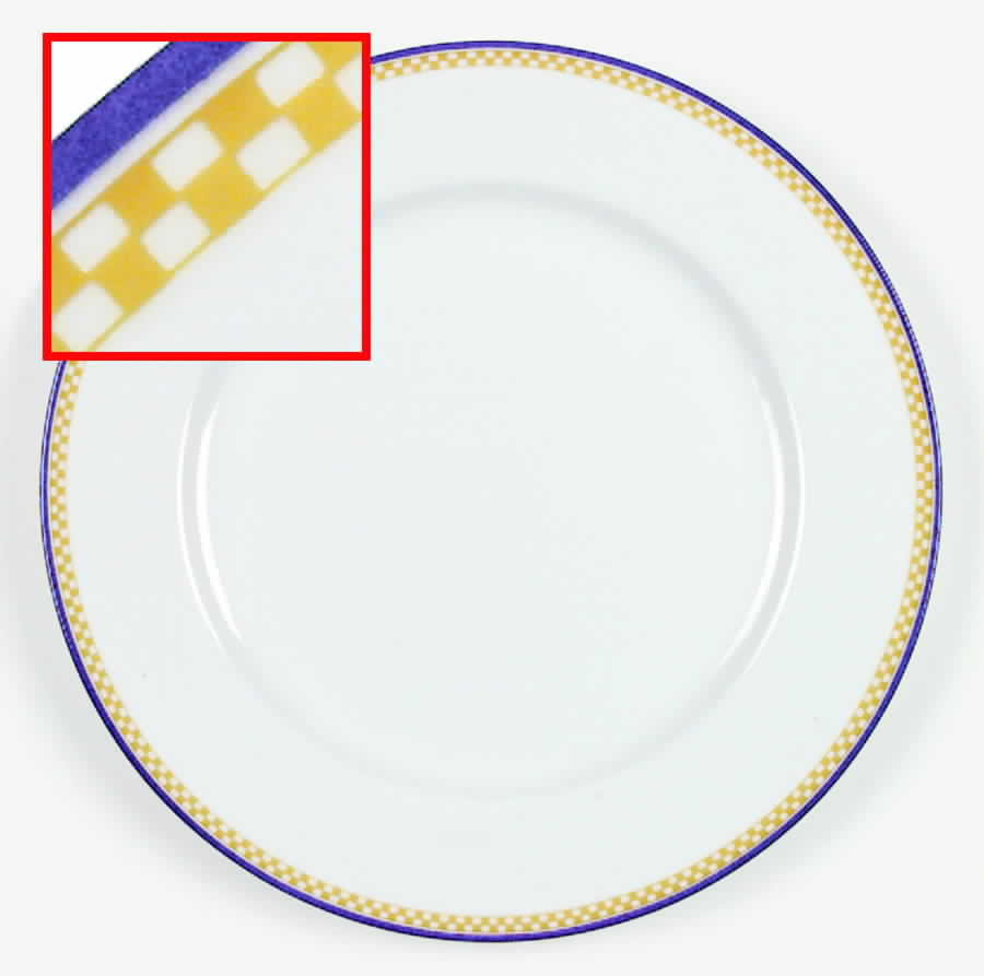 American Bistro Blue and Yellow Dinner Plate by Woodmere-1