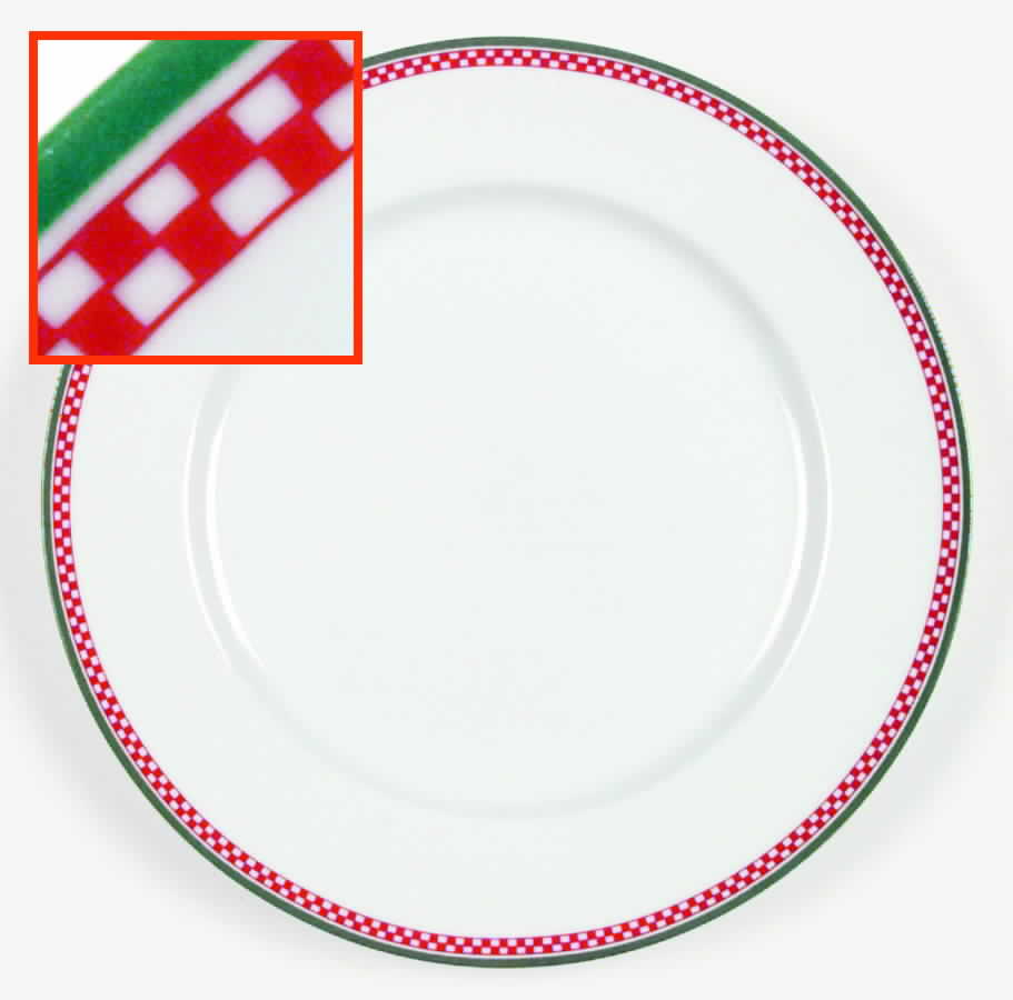 American Bistro Red and Green Dinner Plate by Woodmere-1