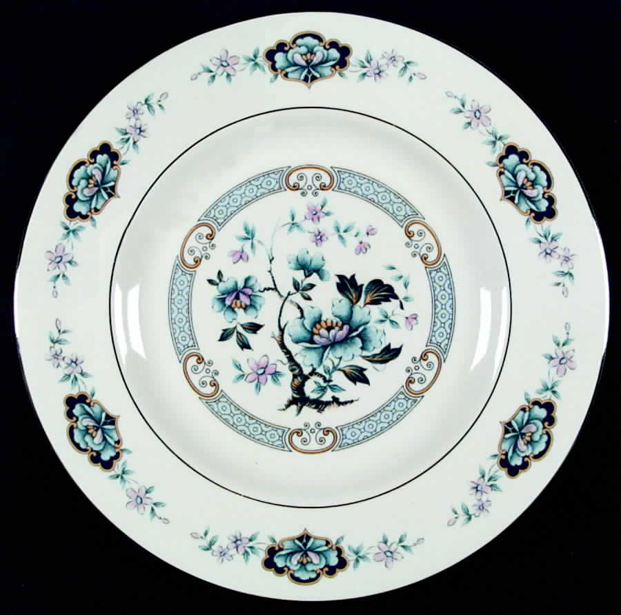 Blue Rose Dinner Plate by Woodmere-1