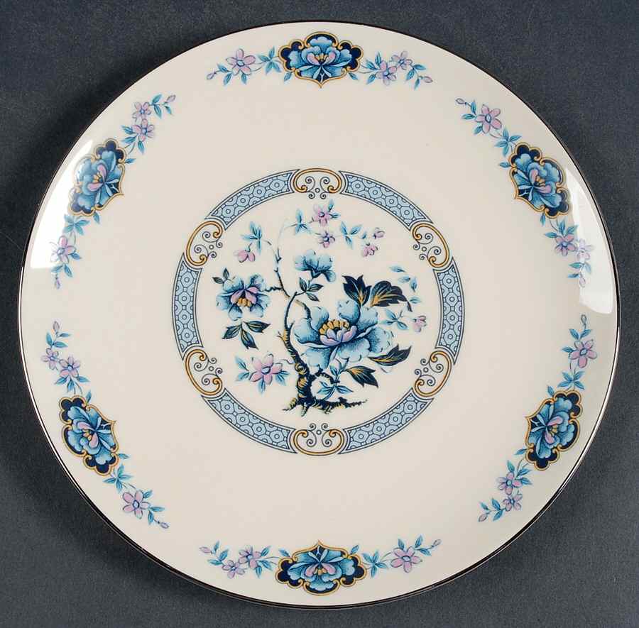 Blue Rose Salad Plate by Woodmere-1
