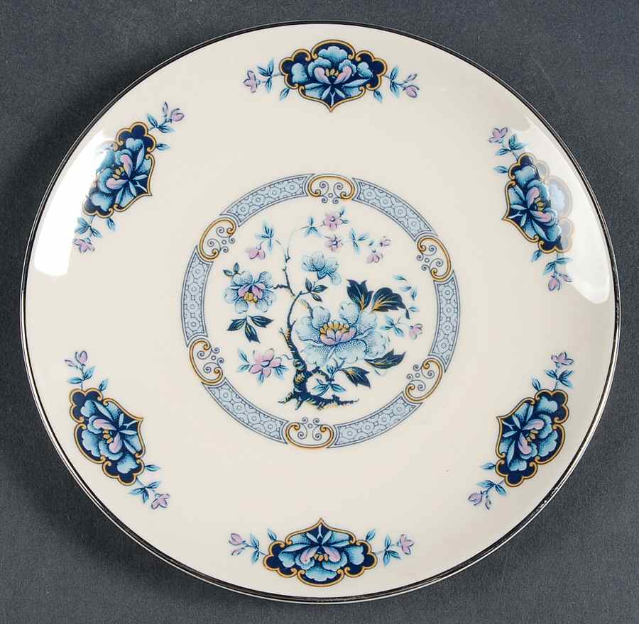 Blue Rose Bread & Butter Plate by Woodmere-1