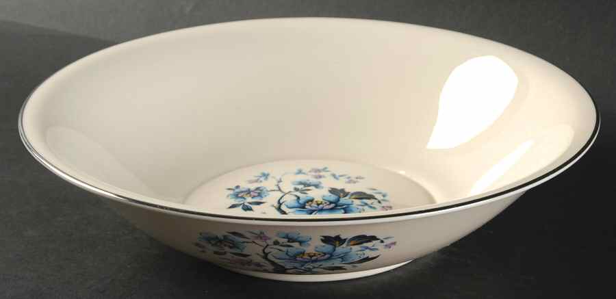 Blue Rose 9" Round Vegetable Bowl by Woodmere-1