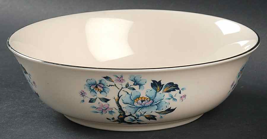 Blue Rose 7" Round Vegetable Bowl by Woodmere-1