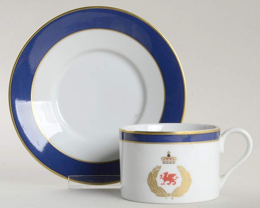 English Manor Flat Cup & Saucer Set by Woodmere-1