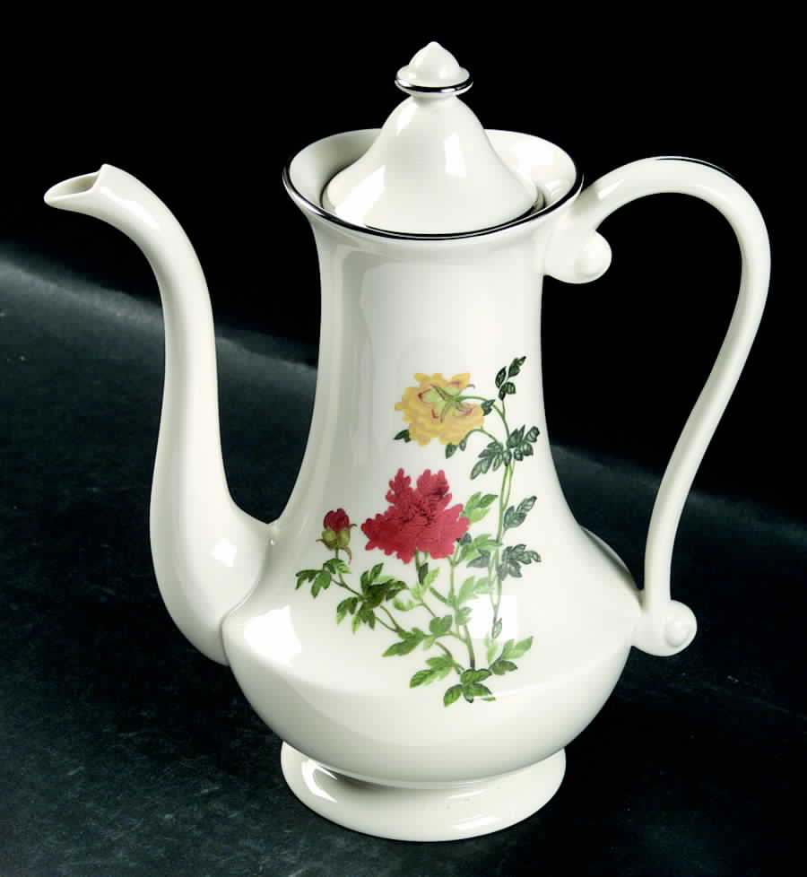 Floral Jewels Coffee Pot & Lid by Woodmere-1