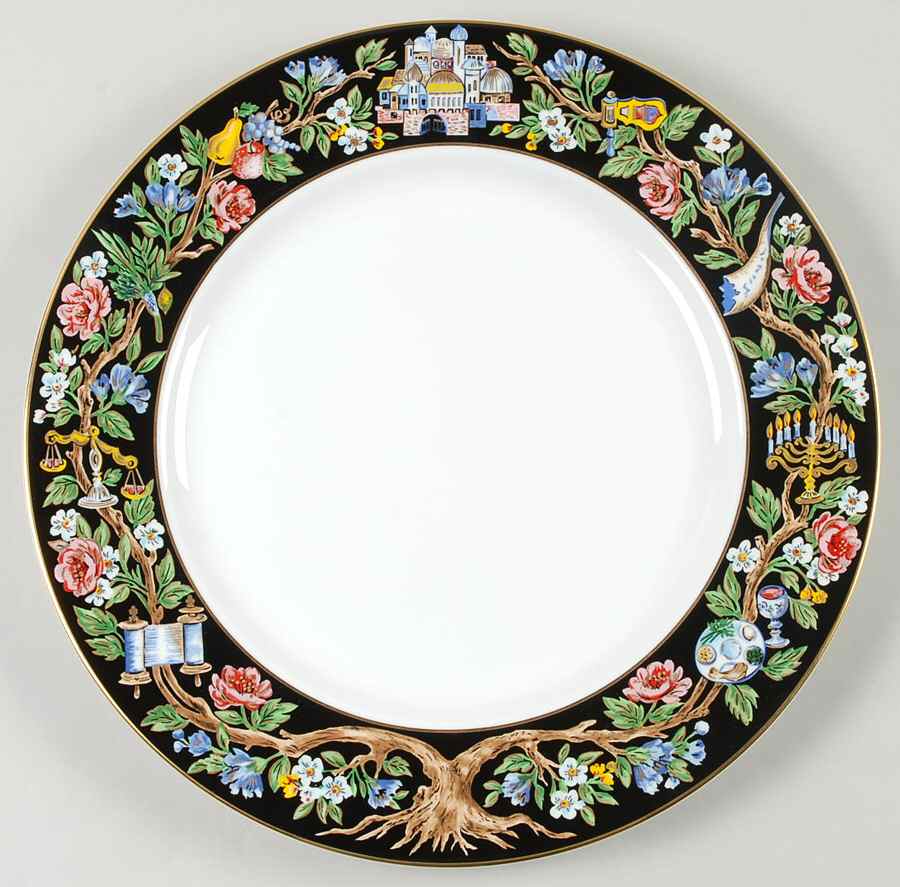 Tree of Life 12" Chop Plate (Round Platter) by Woodmere-1