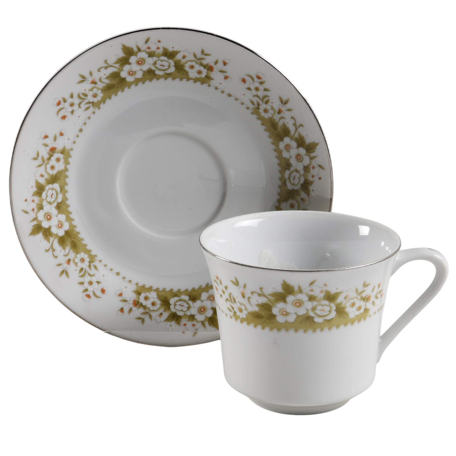 Glendale Flat Cup & Saucer Set by Wellin-1