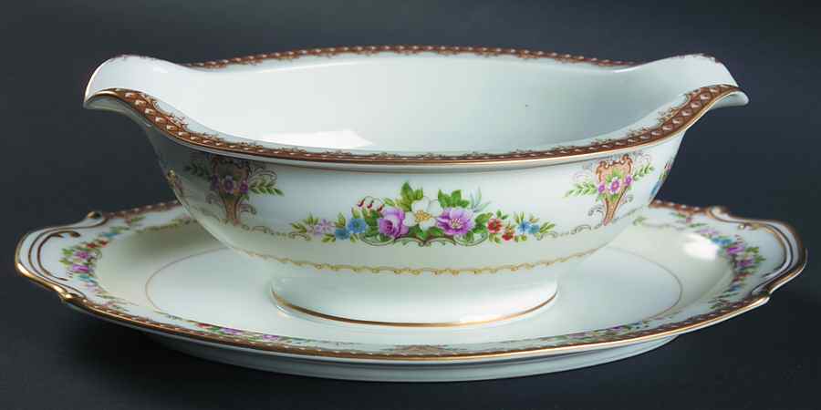 Adela Gravy Boat with Attached Underplate by Wentworth-1