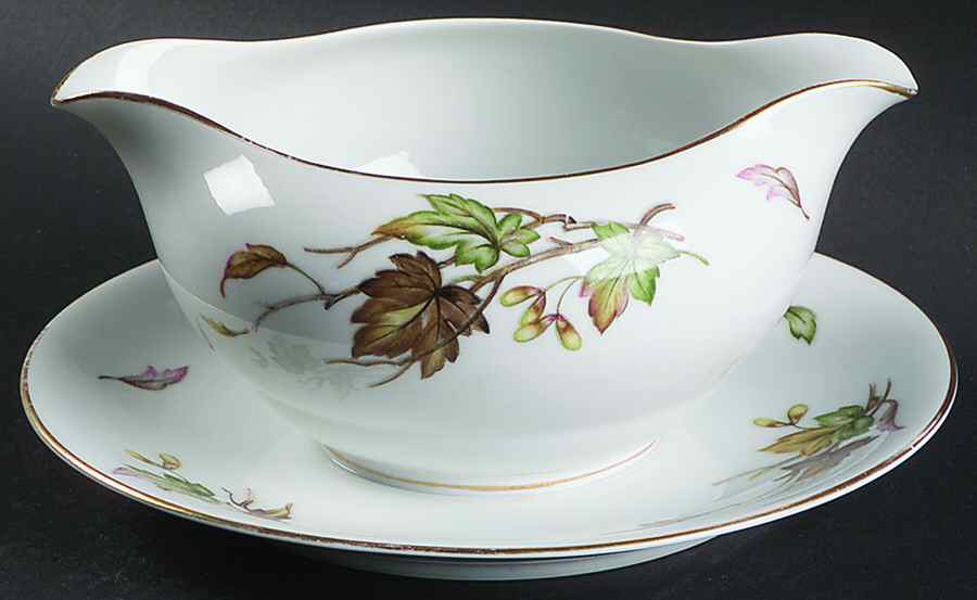 Autumn Gravy Boat with Attached Underplate by Wentworth-1