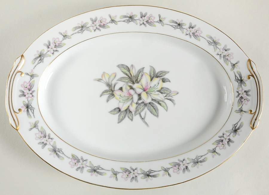 Azalea 14" Oval Serving Platter by Wentworth-1