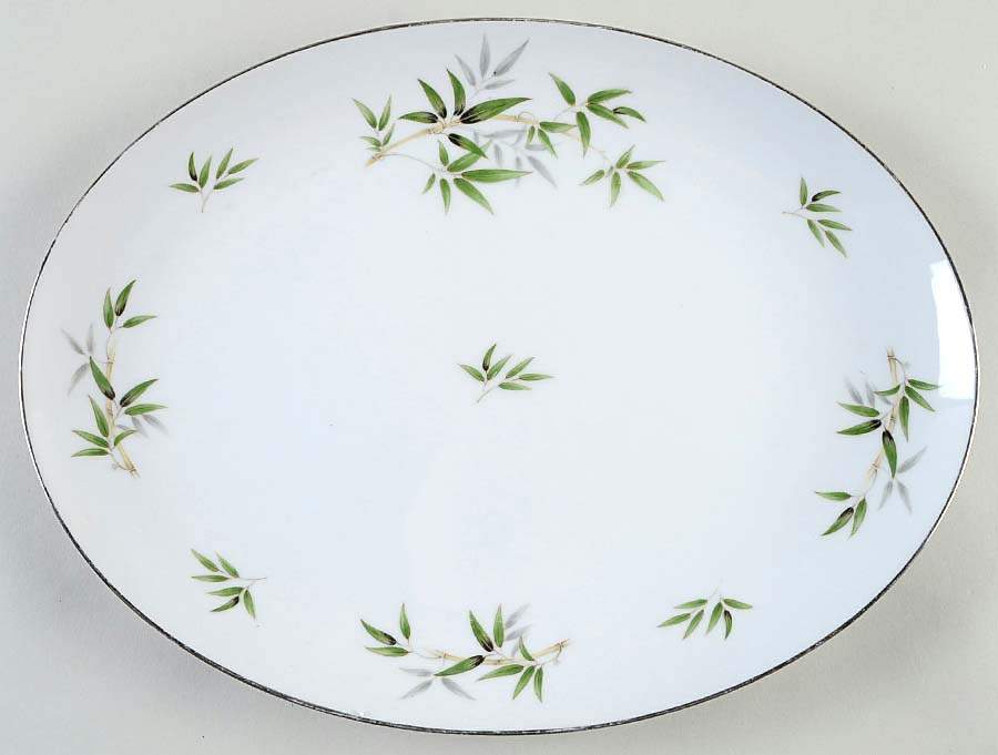 Bamboo 14" Oval Serving Platter by Wentworth-1