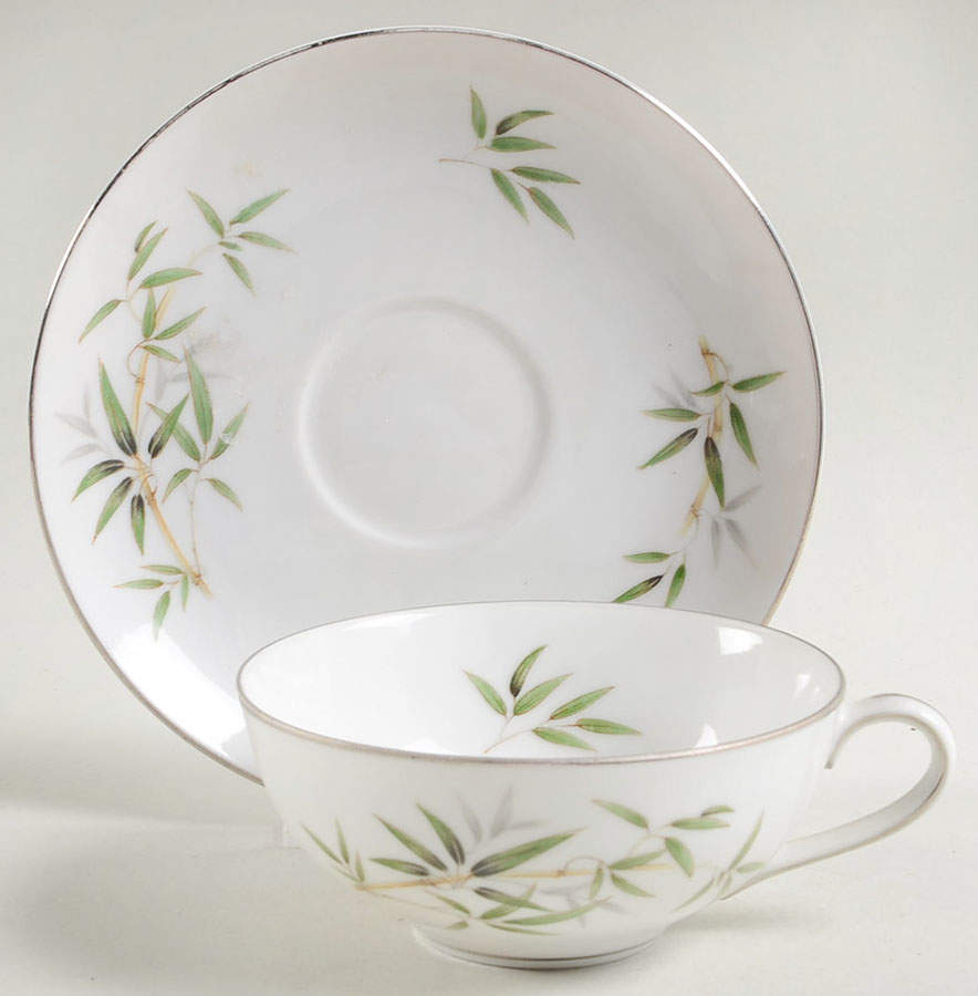 Bamboo Flat Cup & Saucer Set by Wentworth-1