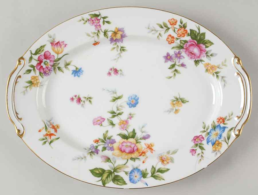 Blue Bells 12" Oval Serving Platter by Wentworth-1