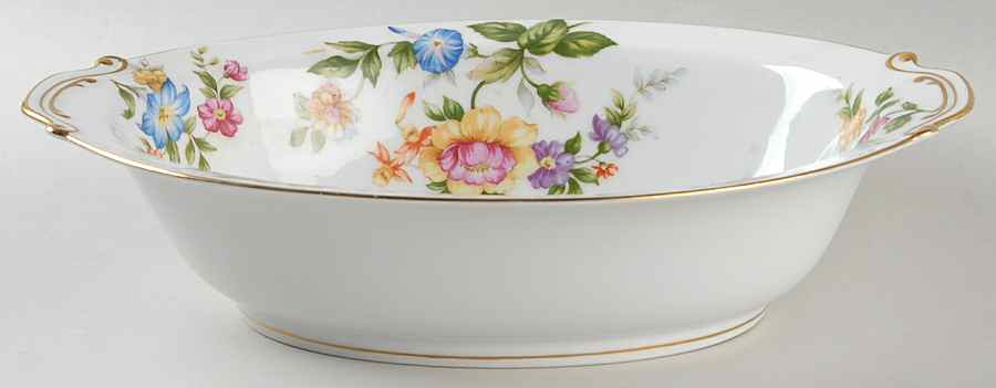 Blue Bells 11" Oval Vegetable Bowl by Wentworth-1