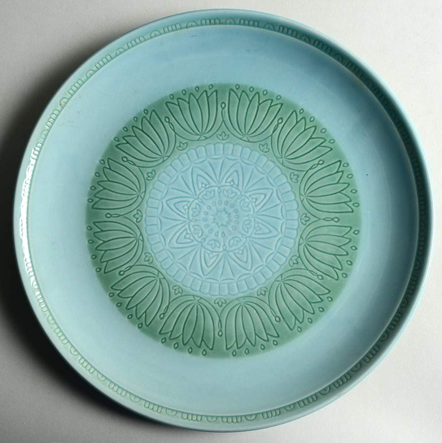 Celestial Blue 12" Chop Plate (Round Platter) by Wentworth-1