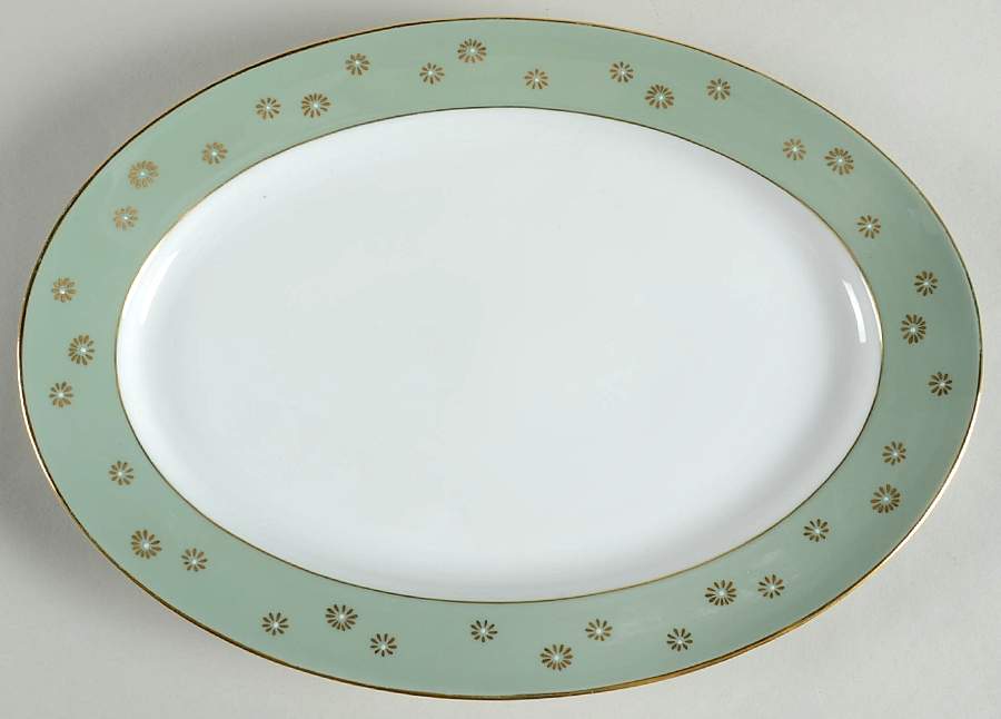 Celadon 12" Oval Serving Platter by Wentworth-1