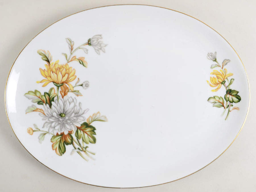 Chrysanthemum 15" Oval Serving Platter by Wentworth-1