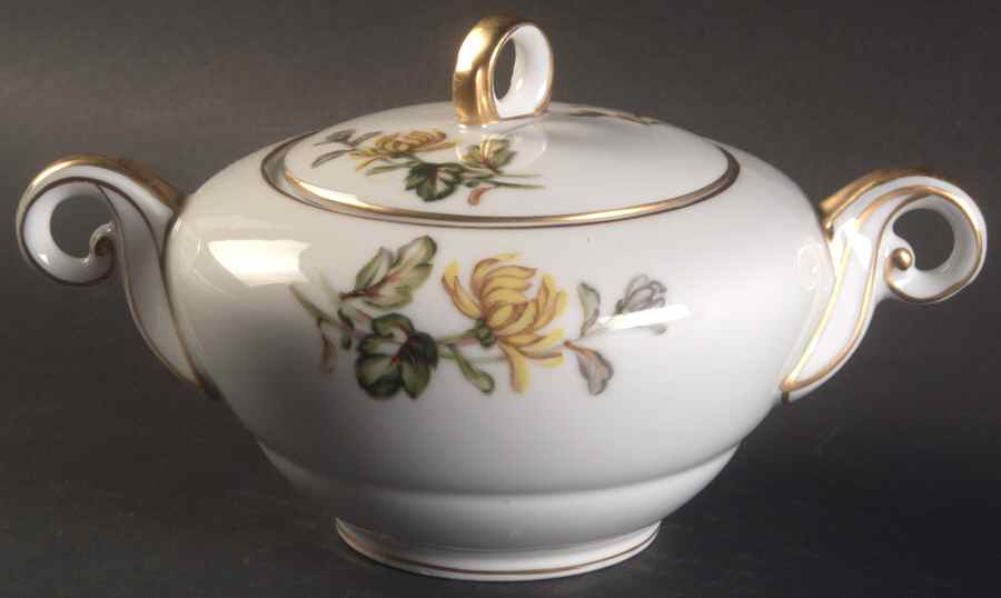 Chrysanthemum Sugar Bowl & Lid by Wentworth-1