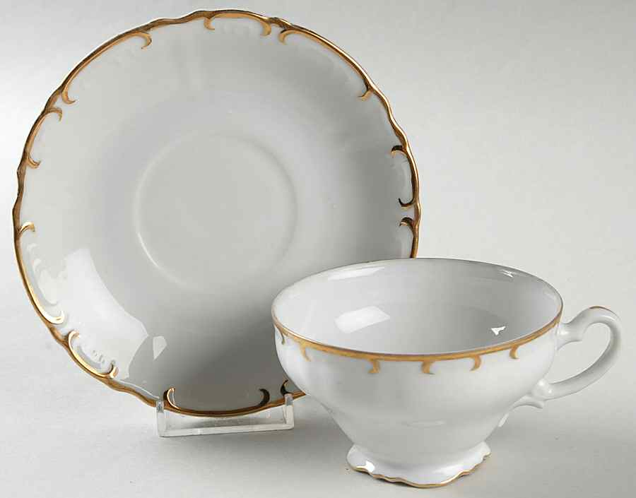 Coronet Footed Cup & Saucer Set by Wentworth-1