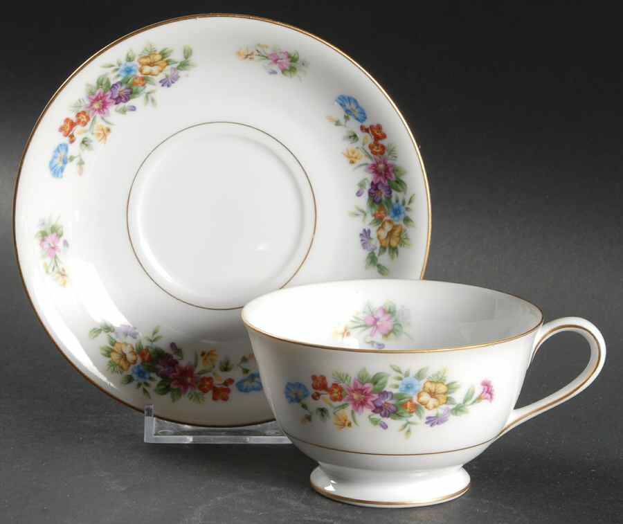 Dresdon Footed Cup & Saucer Set by Wentworth-1