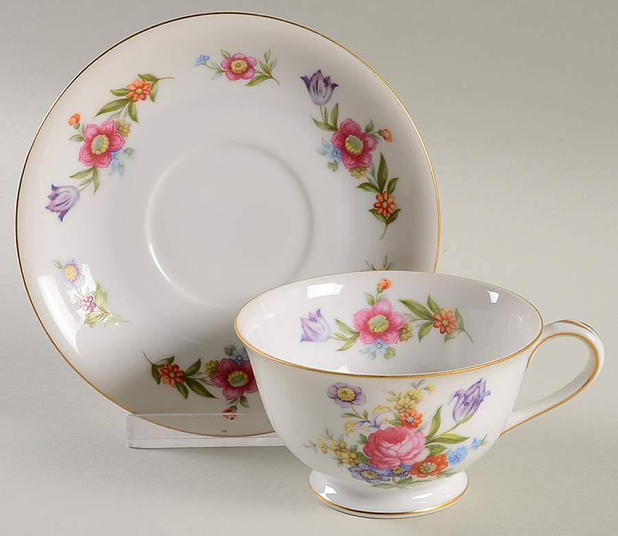 Dresdona Footed Cup & Saucer Set by Wentworth-1