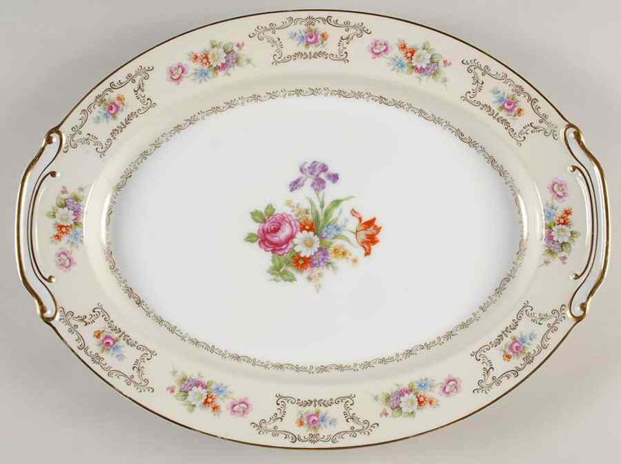Dresrosa 16" Oval Serving Platter by Wentworth-1