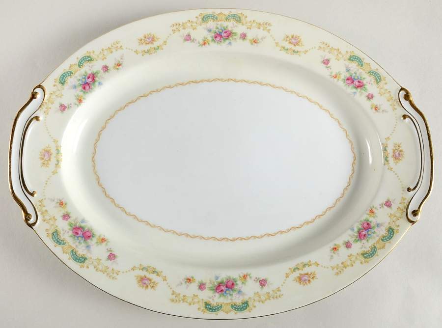 Felicia 16" Oval Serving Platter by Wentworth-1