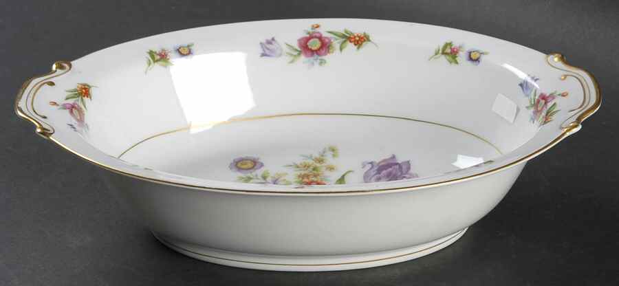Florita 11" Oval Vegetable Bowl by Wentworth-1