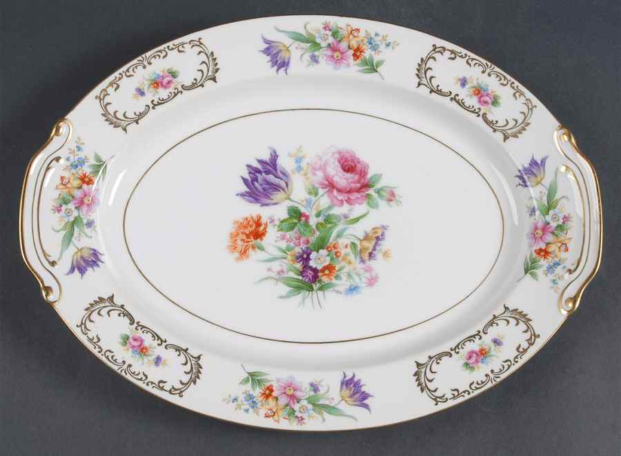Frederika 14" Oval Serving Platter by Wentworth-1