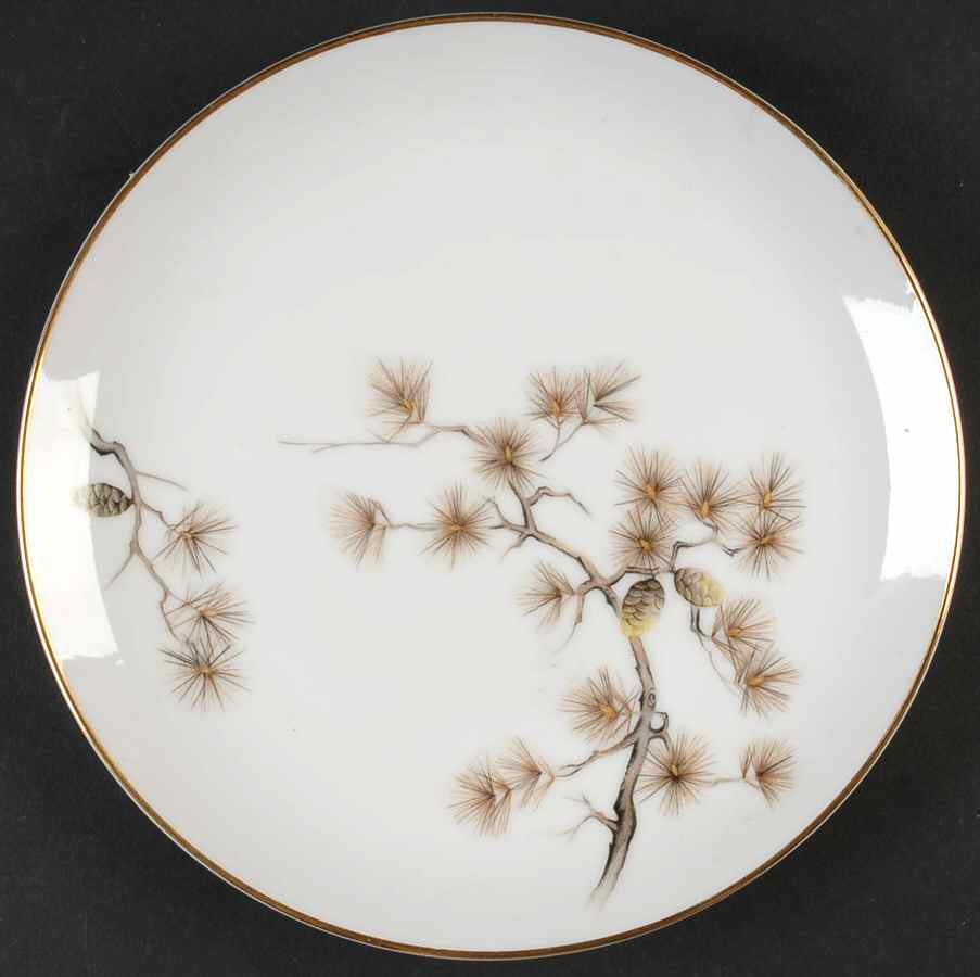 Golden Pine Salad Plate by Wentworth-1