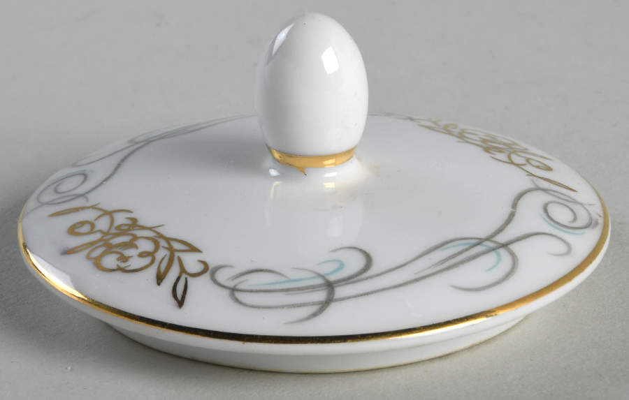 Golden Scroll Lid for Sugar Bowl by Wentworth-1