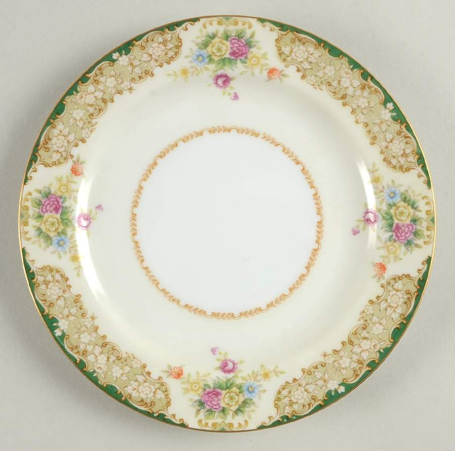 Greenleigh (All Green Border) Salad Plate by Wentworth-1