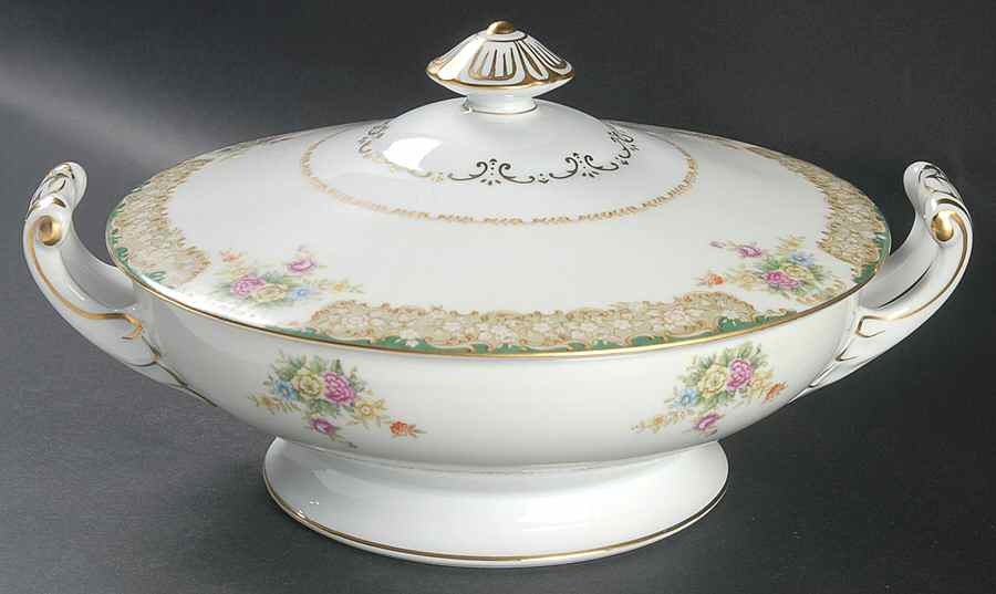 Greenleigh (All Green Border) Round Covered Vegetable by Wentworth-1