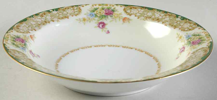 Greenleigh (All Green Border) Rim Soup Bowl by Wentworth-1
