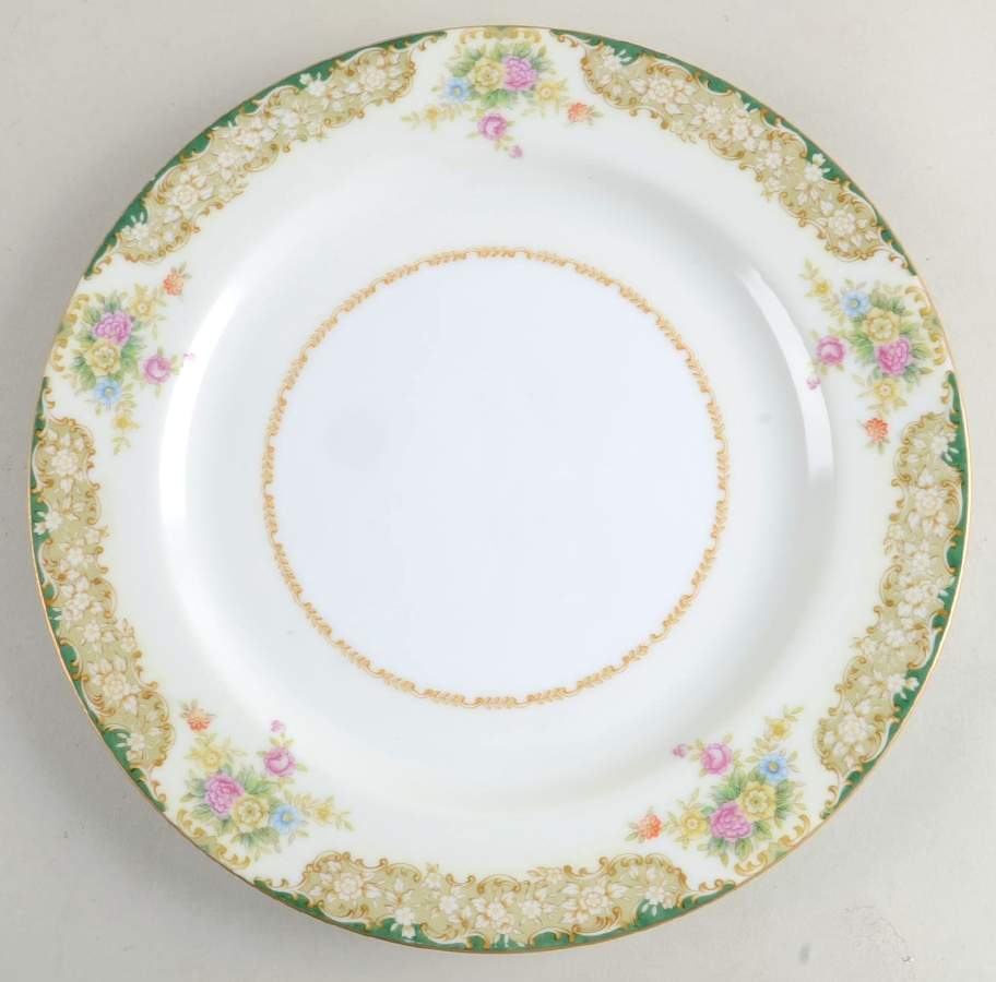 Greenleigh (All Green Border) Dinner Plate by Wentworth-1