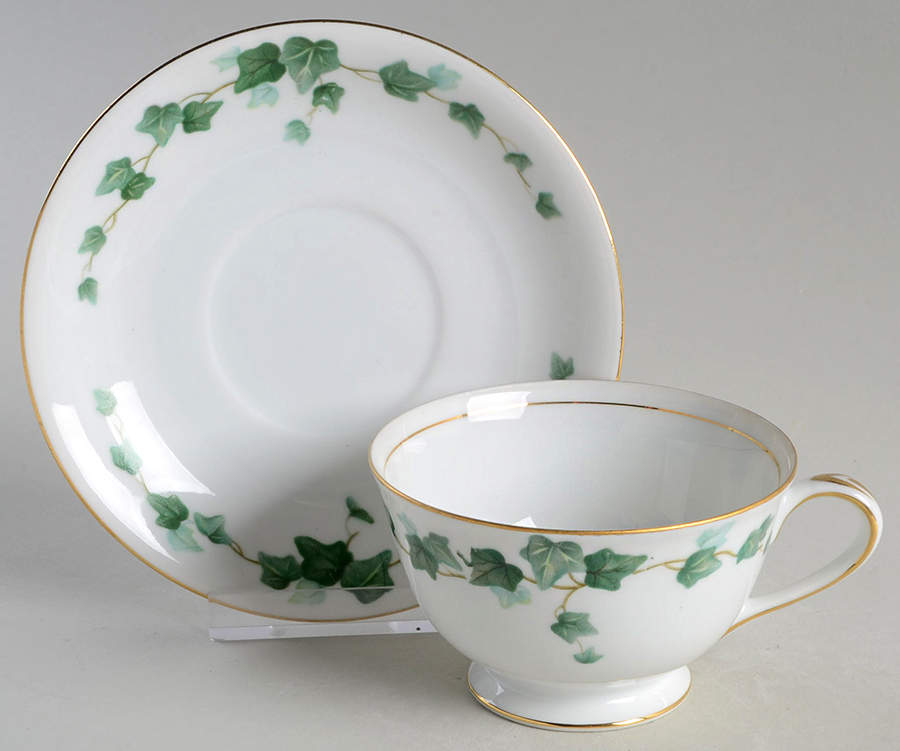 Hedera Footed Cup & Saucer Set by Wentworth-1