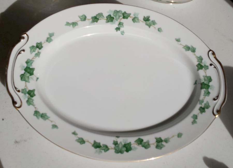 Hedera 15" Oval Serving Platter by Wentworth-1